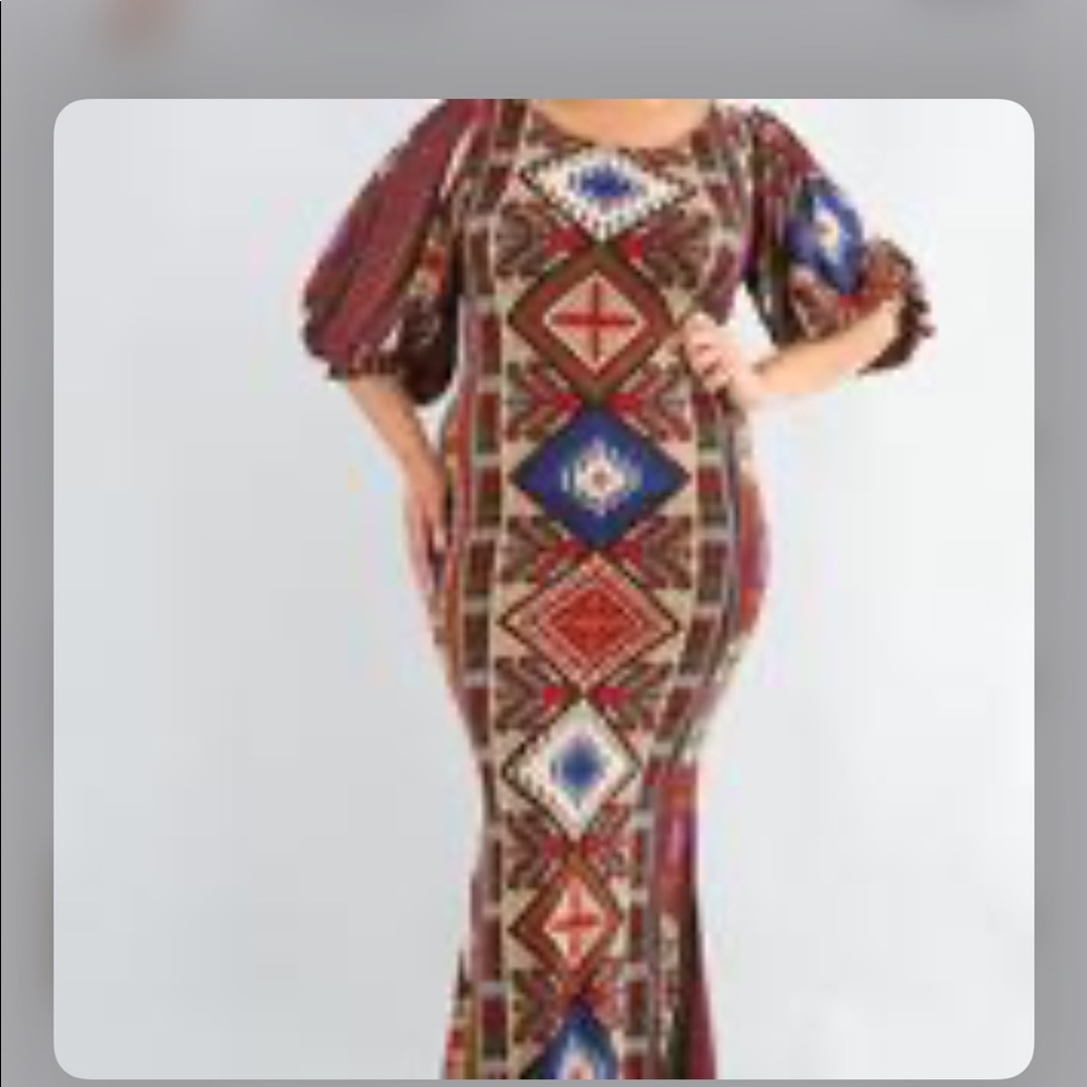 Tribal maxi dress